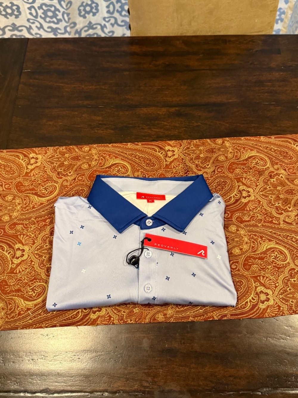 Redvanly Men’s XL Baby Lavender Savile Performance Polo MSRP $110